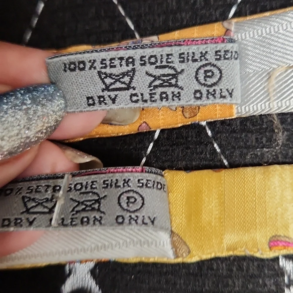 Two Leonard Paris Silk Bowties